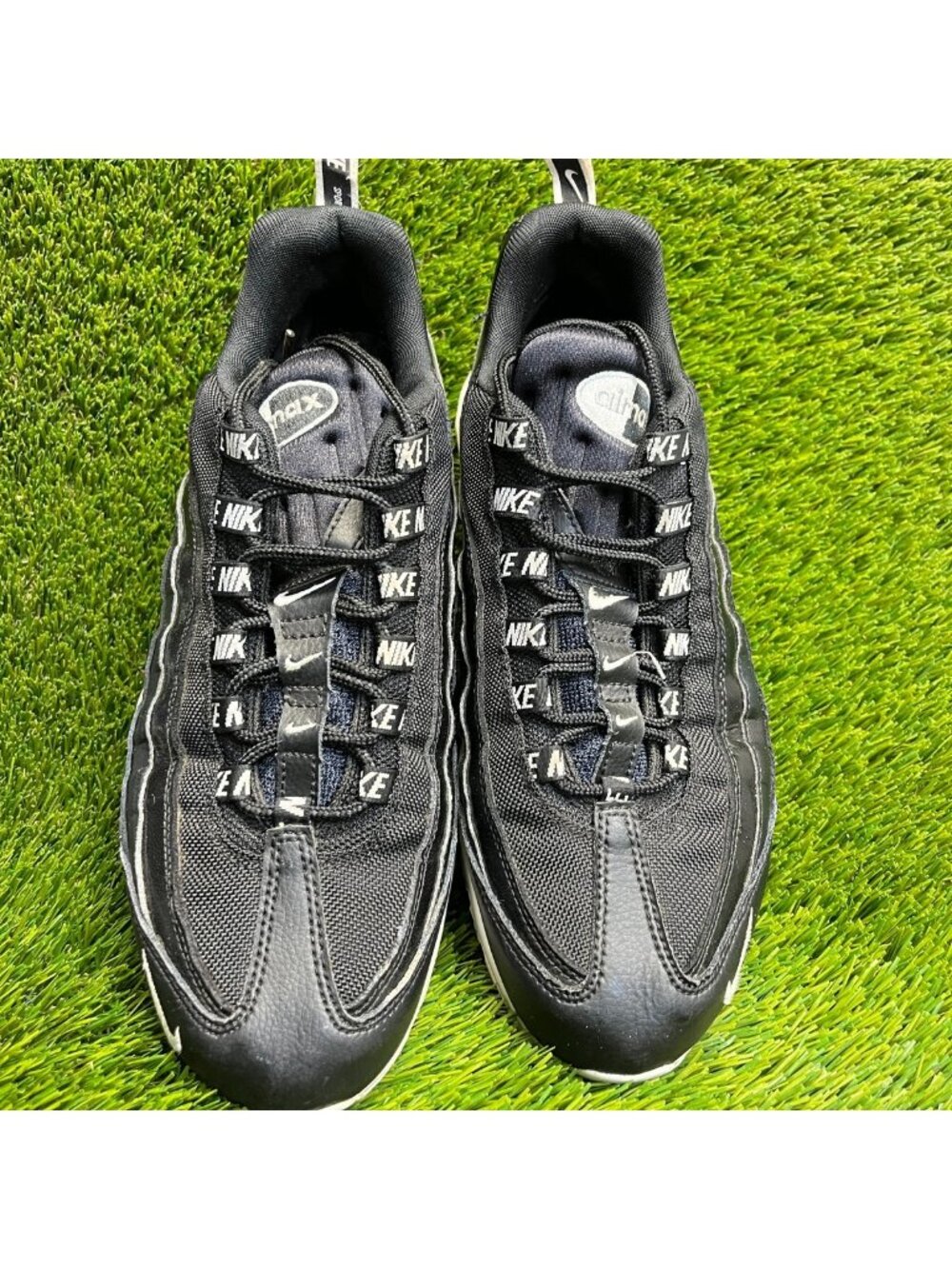 Nike Air Max 95 Premium Mens Size 11 Black White Athletic Running Shoes Sneakers - Picture 6 of 11
